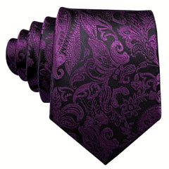 Men's Jacquard Tie & Accessories Set for Party Wedding