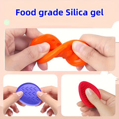 12pcs Sensory Silicone Stone Set Soft Textured Toy for Children and Adults