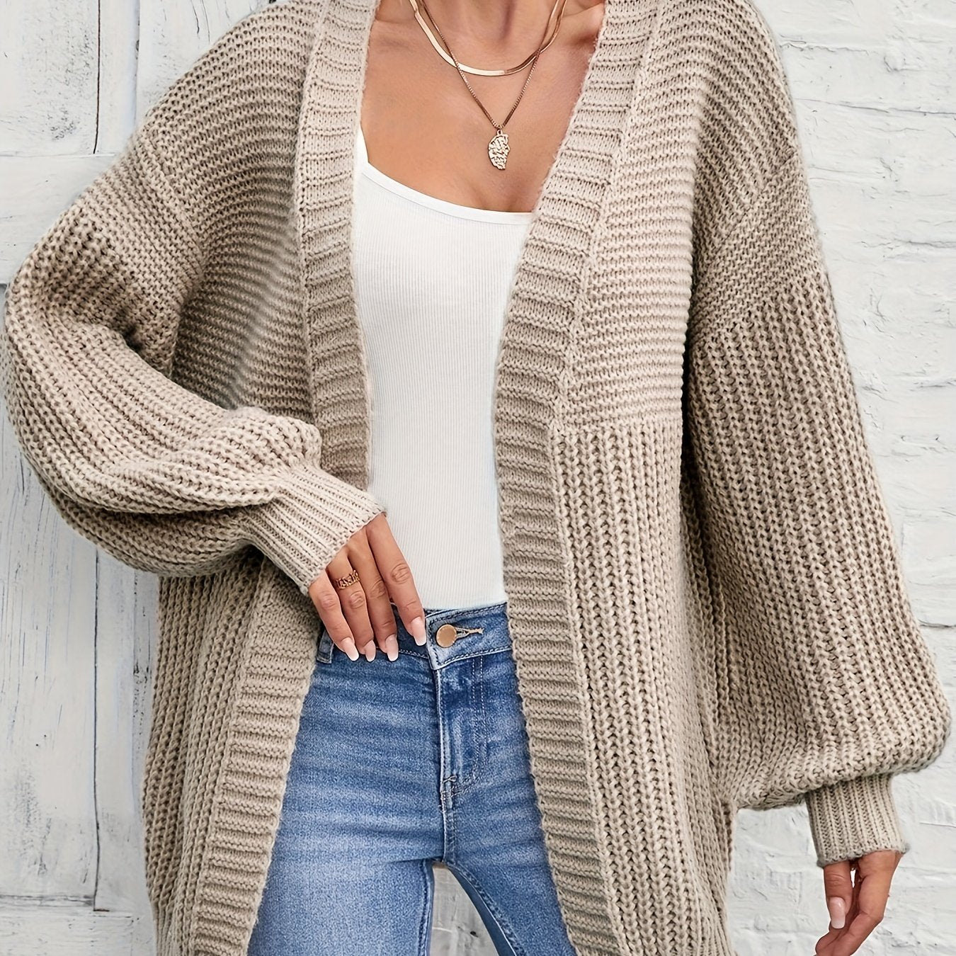 Casual Open Front Cardigan for Women