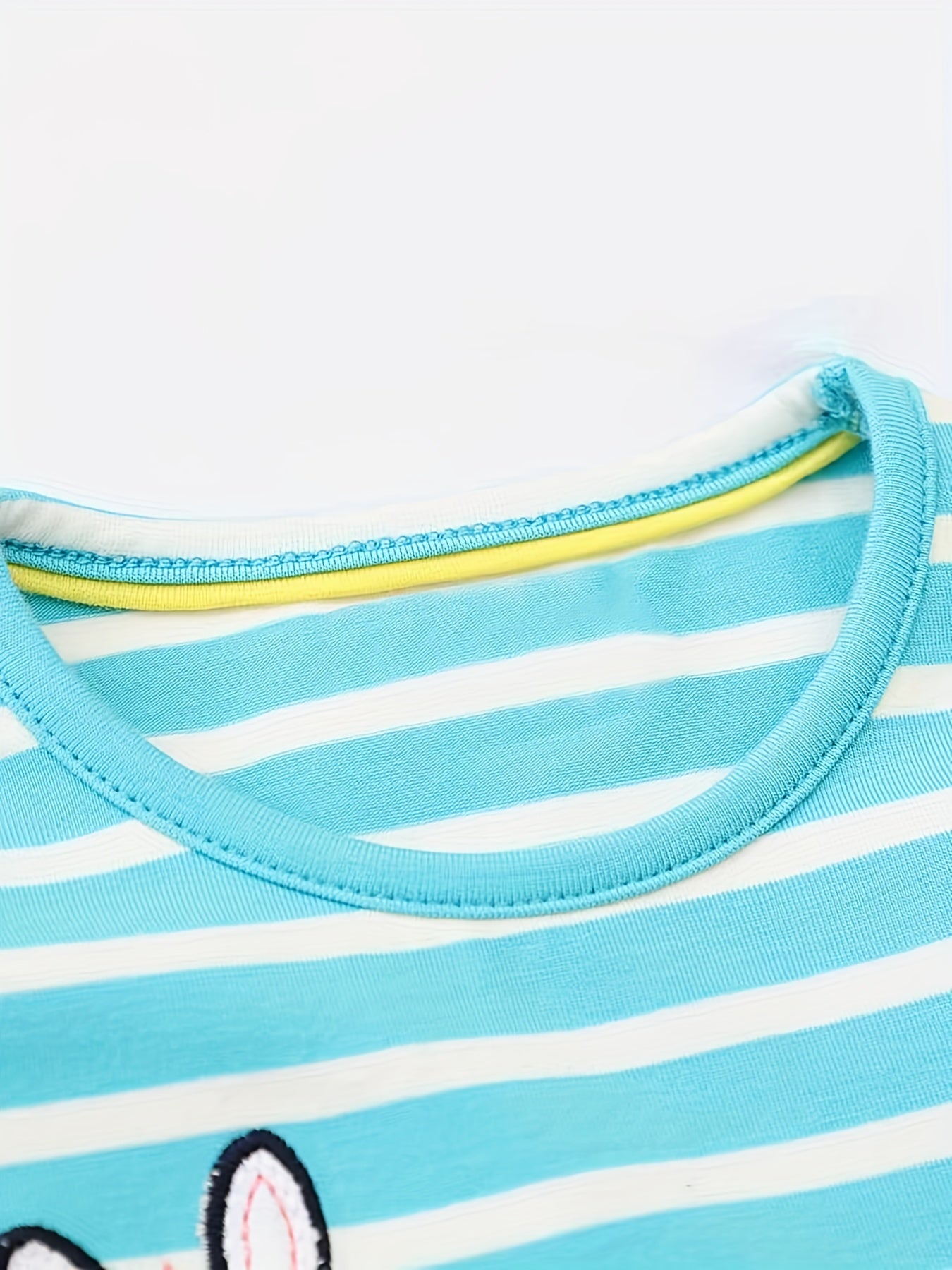 Baby Girls Animal Embroidery Striped Dress For Summer