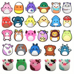 30pcs Animal Shoe Charms for Clogs Jigs Slides Sandals PVC Shoe Decorations