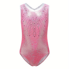 Girls Stretchy Sleeveless Ballet Leotard Breathable Dance Suit