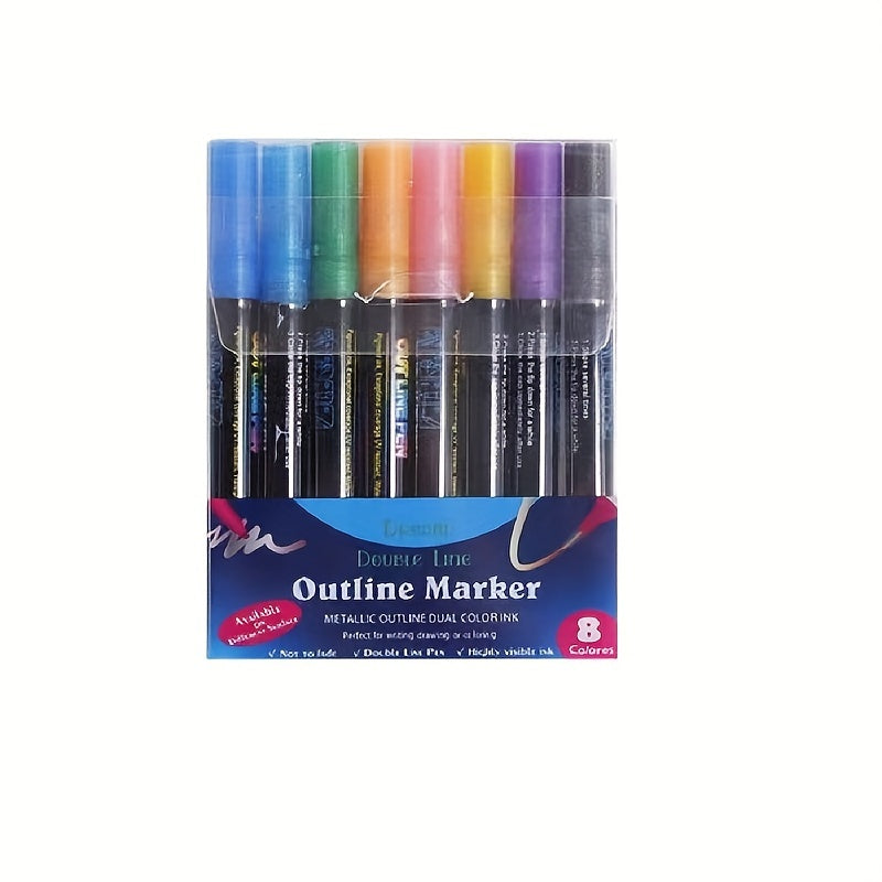 24 Colors Outline Markers for Scrapbook Photo Album Easter Eggs Crafts
