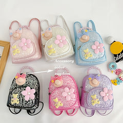 Kids Flower Sequins Backpack Shoulder Bag, Birthday Gift for Girls