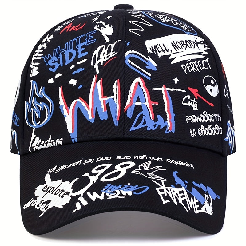 Unisex Sunshade Breathable Baseball Cap with Graffiti