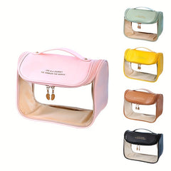 Women's Candy Toiletry Bag - Clear Makeup Travel Bag with Handle