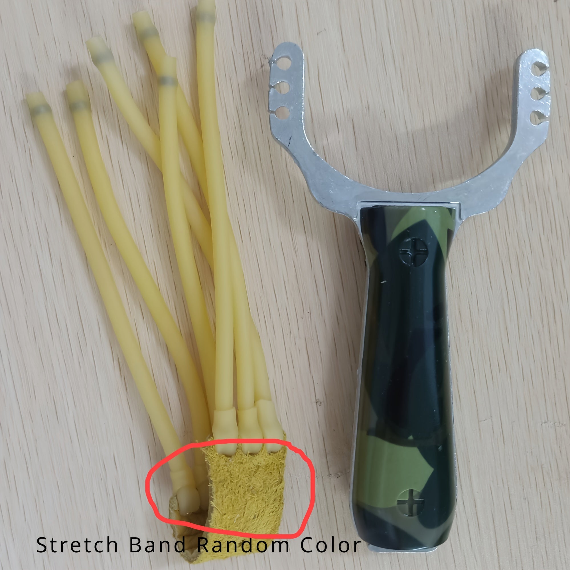 Mini Slingshot with Camo Handle for Fun Play