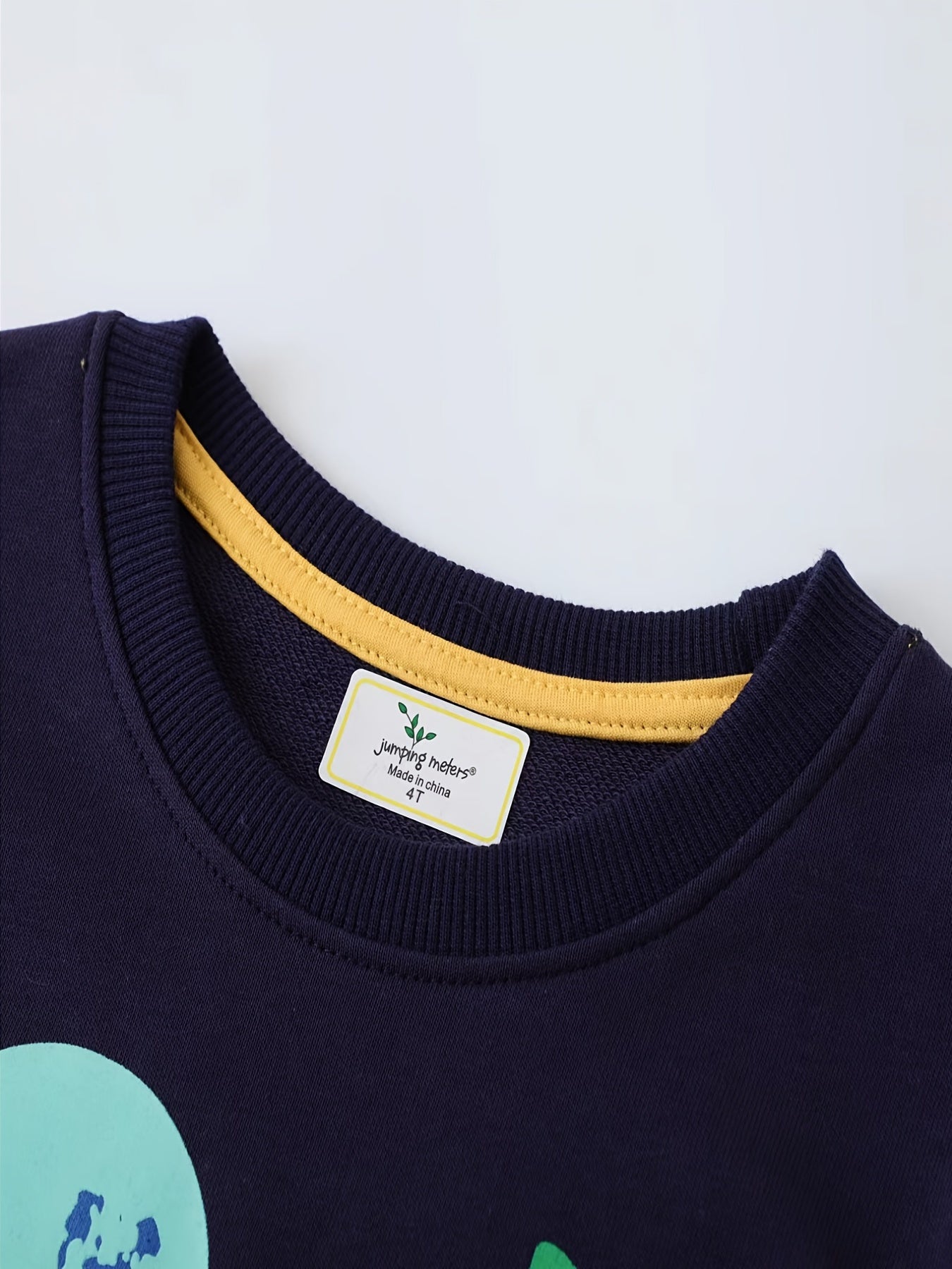Boys Luminous Dinosaur Sweatshirt Crew Neck Pullover