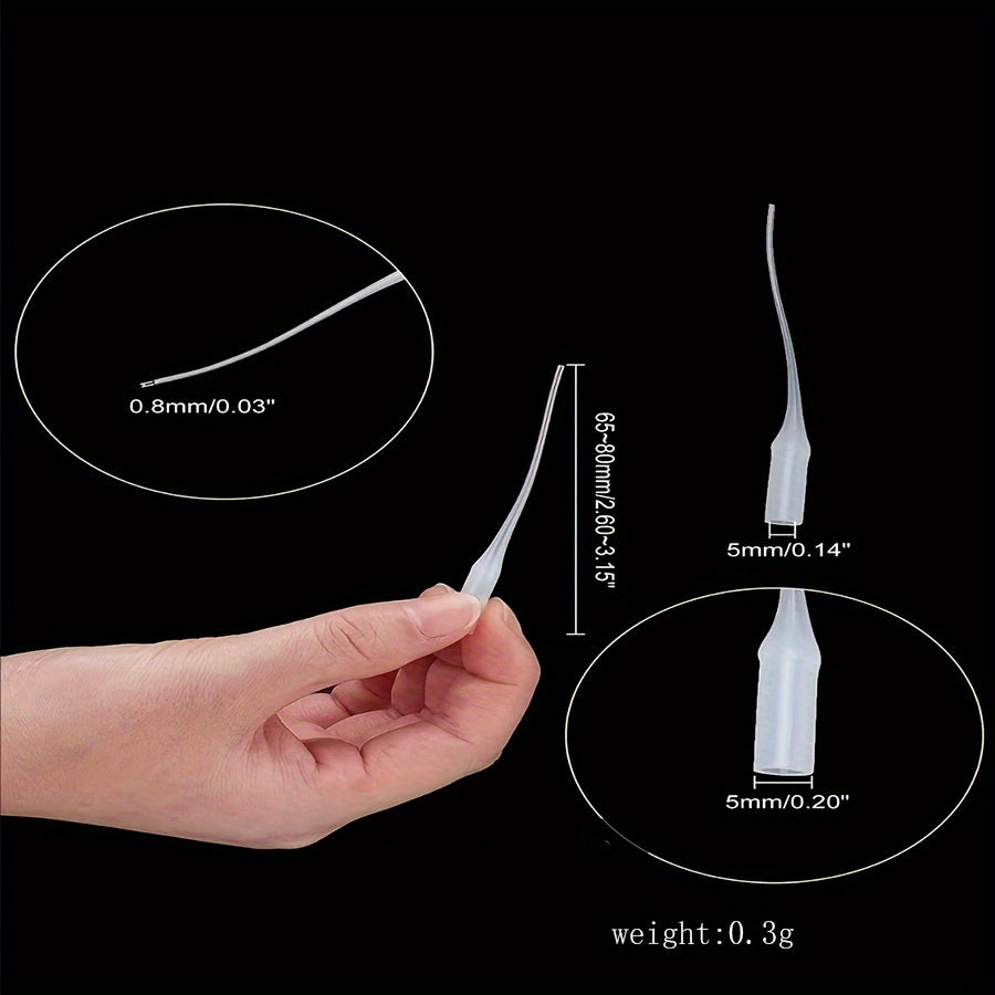 50 100 Glue Bottle Tips Micro Pointed Glue Dispensing Extension Droppers
