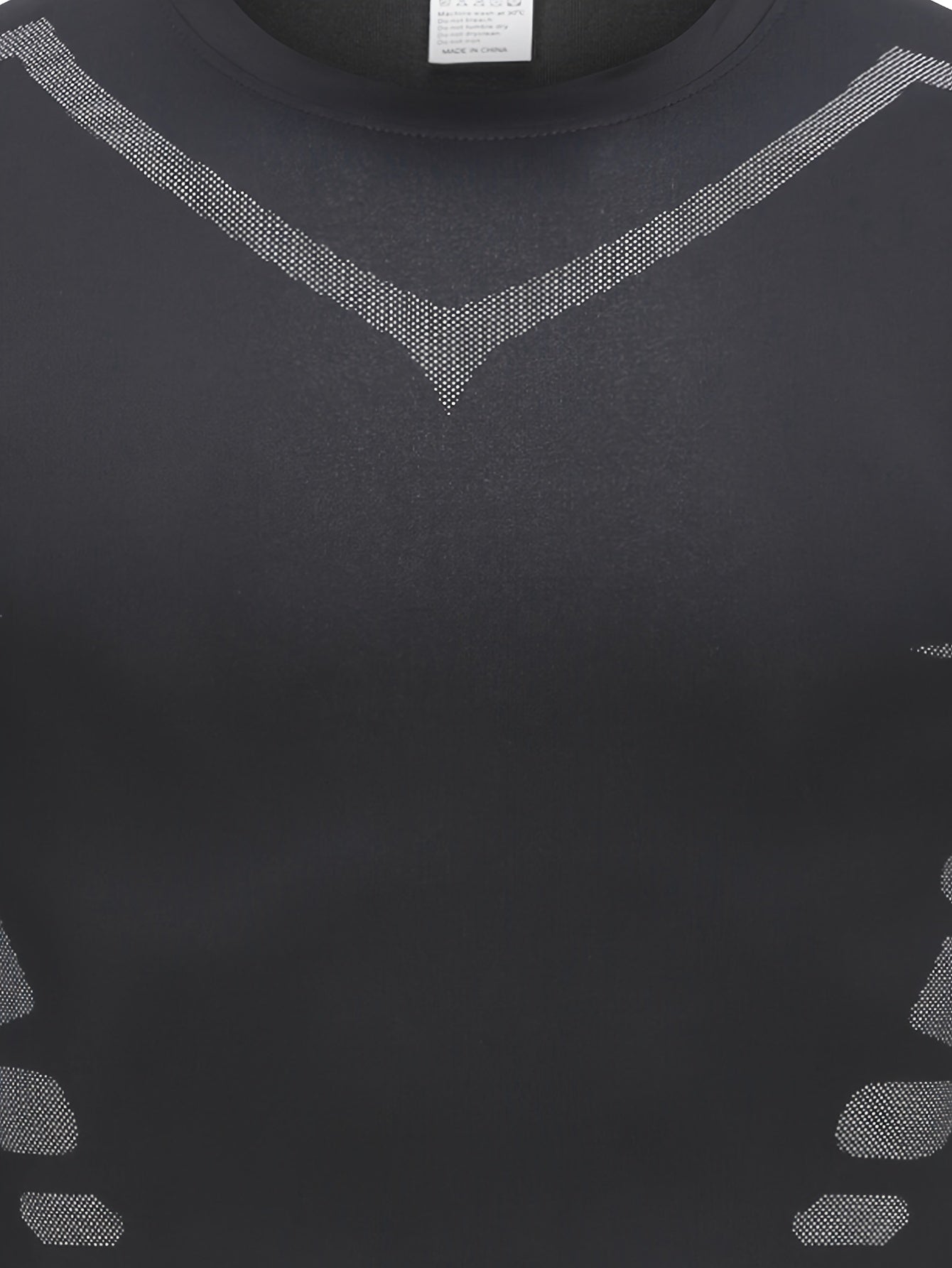 Men's Geometric Compression Shirt for Outdoor Fitness