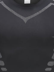 Men's Geometric Compression Shirt for Outdoor Fitness