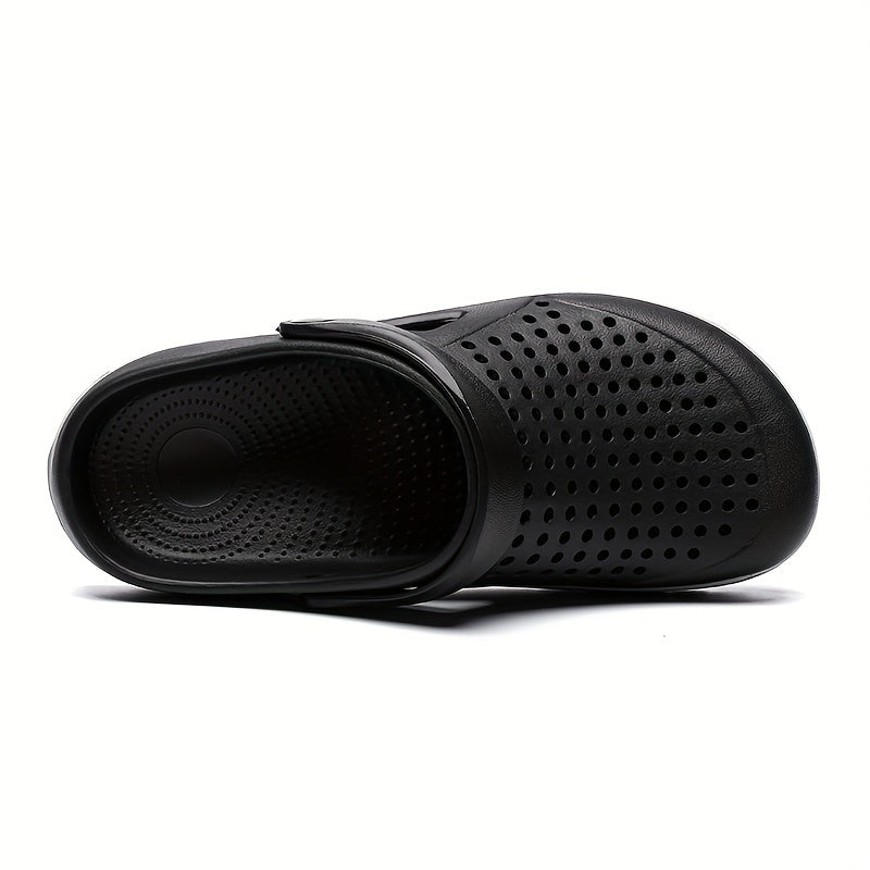 Men's Breathable No Tie Slip On Clog Sandals Casual Outdoor Walking Shoes