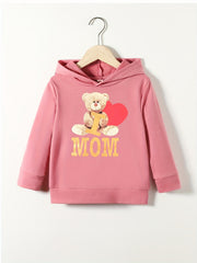 Girls' Bear ''I LOVE MOM'' Sweatshirt Hoodie