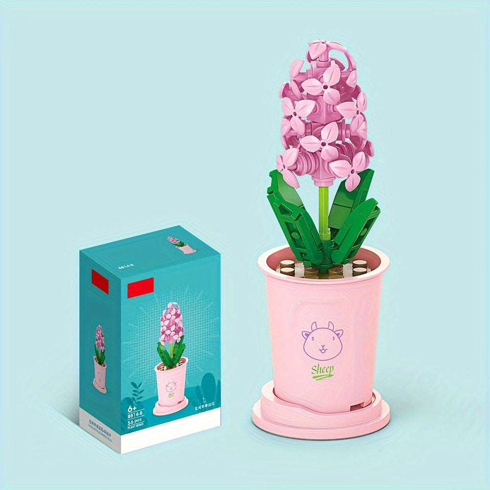 Flower Building Block Toys Jasmine & Hyacinth Model Gift