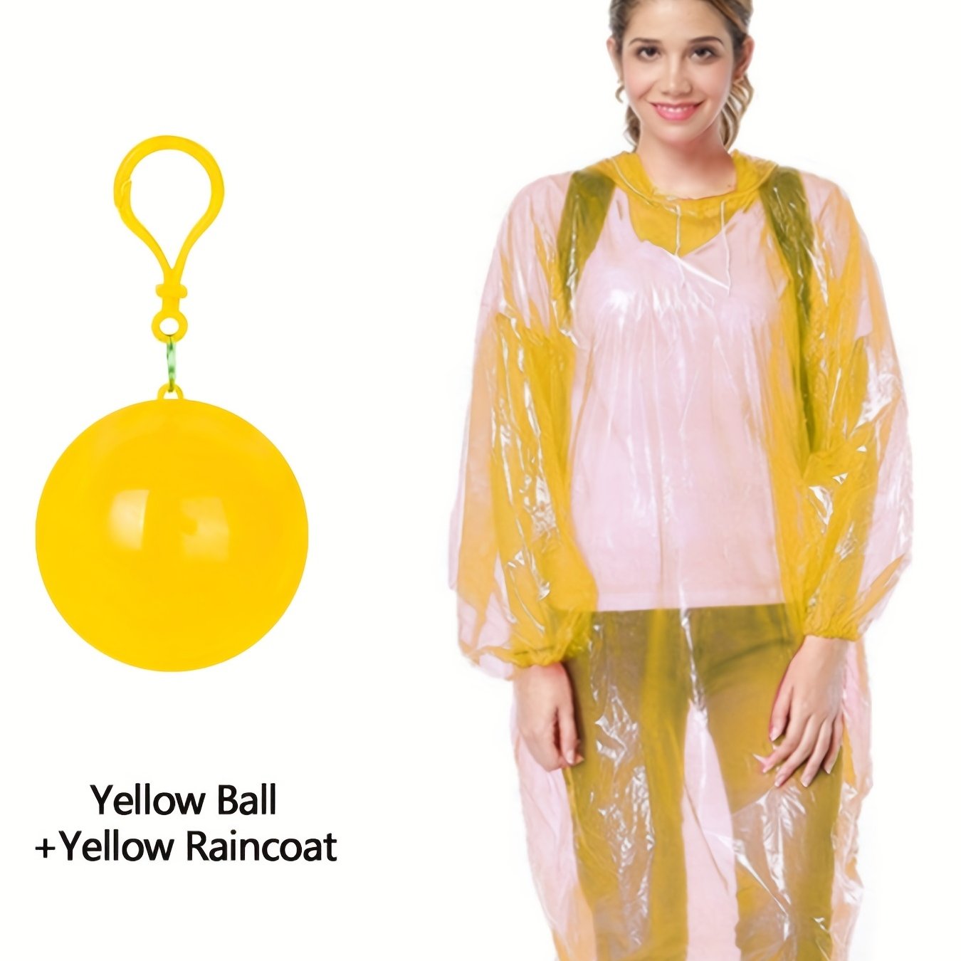 Lightweight Waterproof Rain Poncho with Drawstring Hood