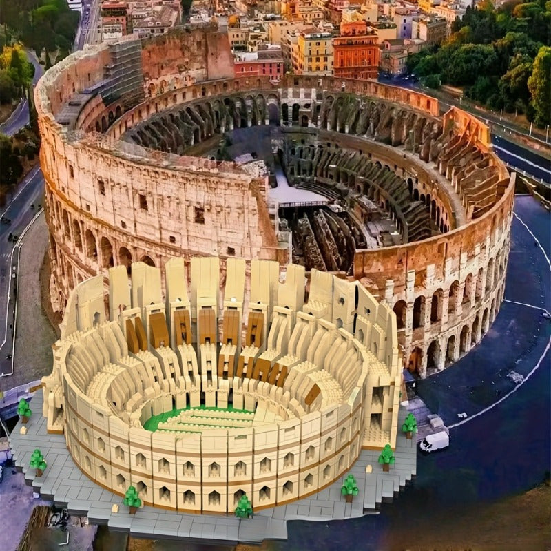 1050pcs Roman Colosseum Building Blocks Set Educational Toy