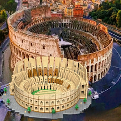 1050pcs Roman Colosseum Building Blocks Set Educational Toy