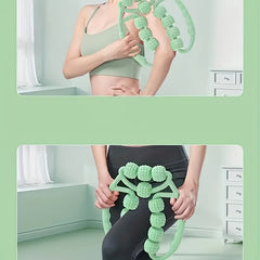12-Wheel Muscle Roller for Leg Yoga Massage - Yoga Equipment