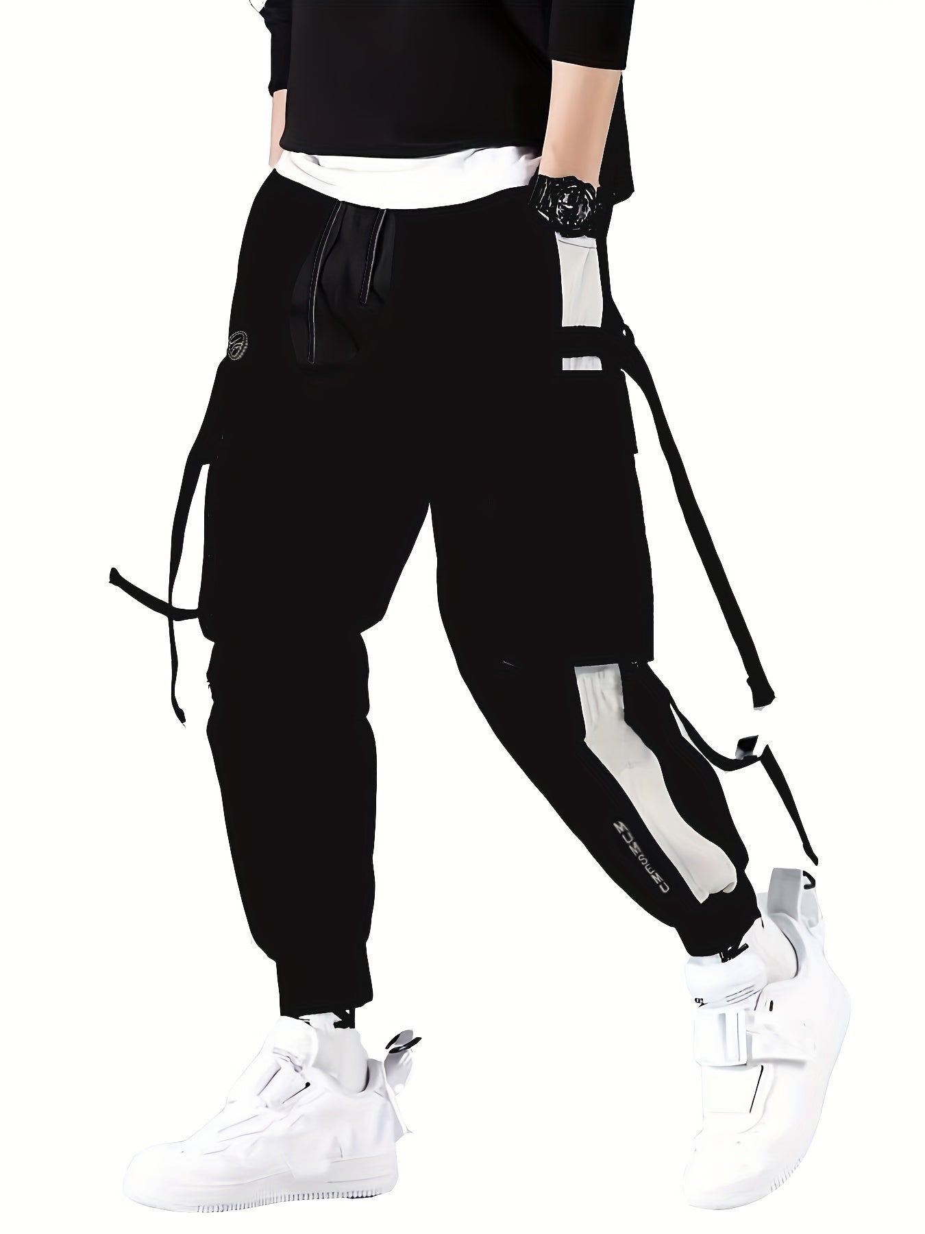 Men's Casual Cargo Pants With Pockets Work Clothes For Mountaineering Hiking