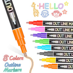 Easter Colors Outline Markers - Set of 8, 12, 20