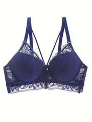 Bra Women's Plus Cross Front Padded Harness Bra