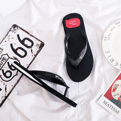 Men's 'Xiaohei' Print Flip Flops Anti skid Slippers