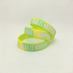 5Pcs Never Give Up Motivational Silicone Bracelet Fitness Wristband