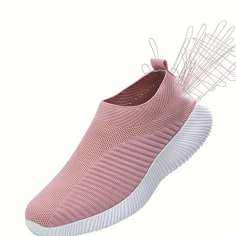 Women's Lightweight Mesh Slip-On Sneakers for Outdoor Walking