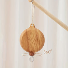 Wooden Baby Mobile Music Box with Rotating Hook Motor Operated 35 Tunes