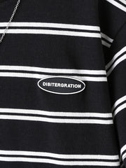Boys Block Striped Outfit Shorts & T shirt Crew Neck Casual Summer Clothes