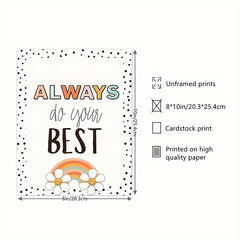 Boho Classroom Rules Poster Set, Middle School Classroom Decor
