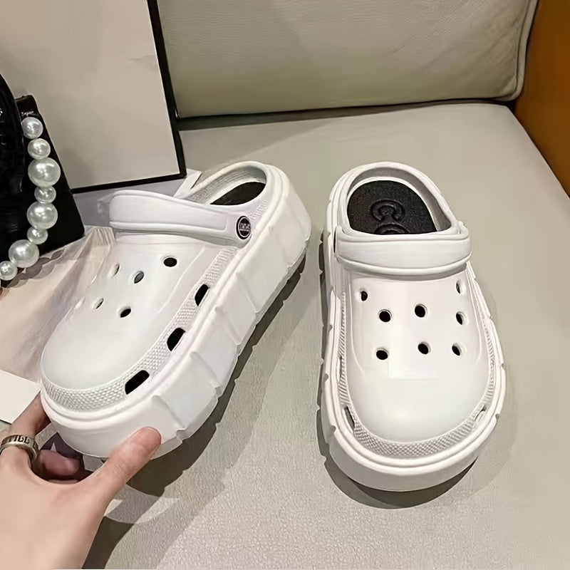 Women's Closed Toe Slip On Platform Clogs Comfortable Shoes