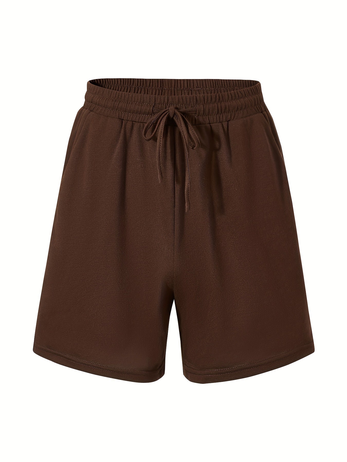 Casual Drawstring Workout Shorts Elastic Waist Women's Clothing