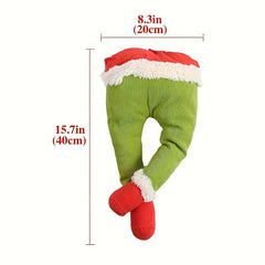 Christmas Elf Leg Tree Ornament, Holiday Decor Prop