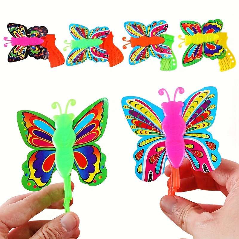 2pcs Shooting Butterfly Toy Gun Outdoor Spring Flying Toy