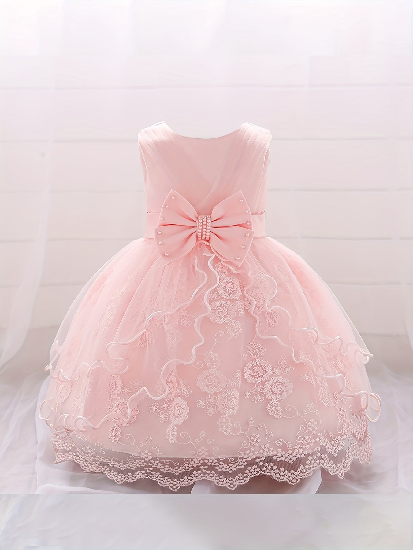 Baby Girls Floral Embroidery Princess Dress