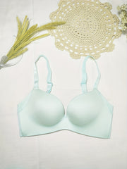 Solid T Shirt Bra Push Up Bra Women's Lingerie