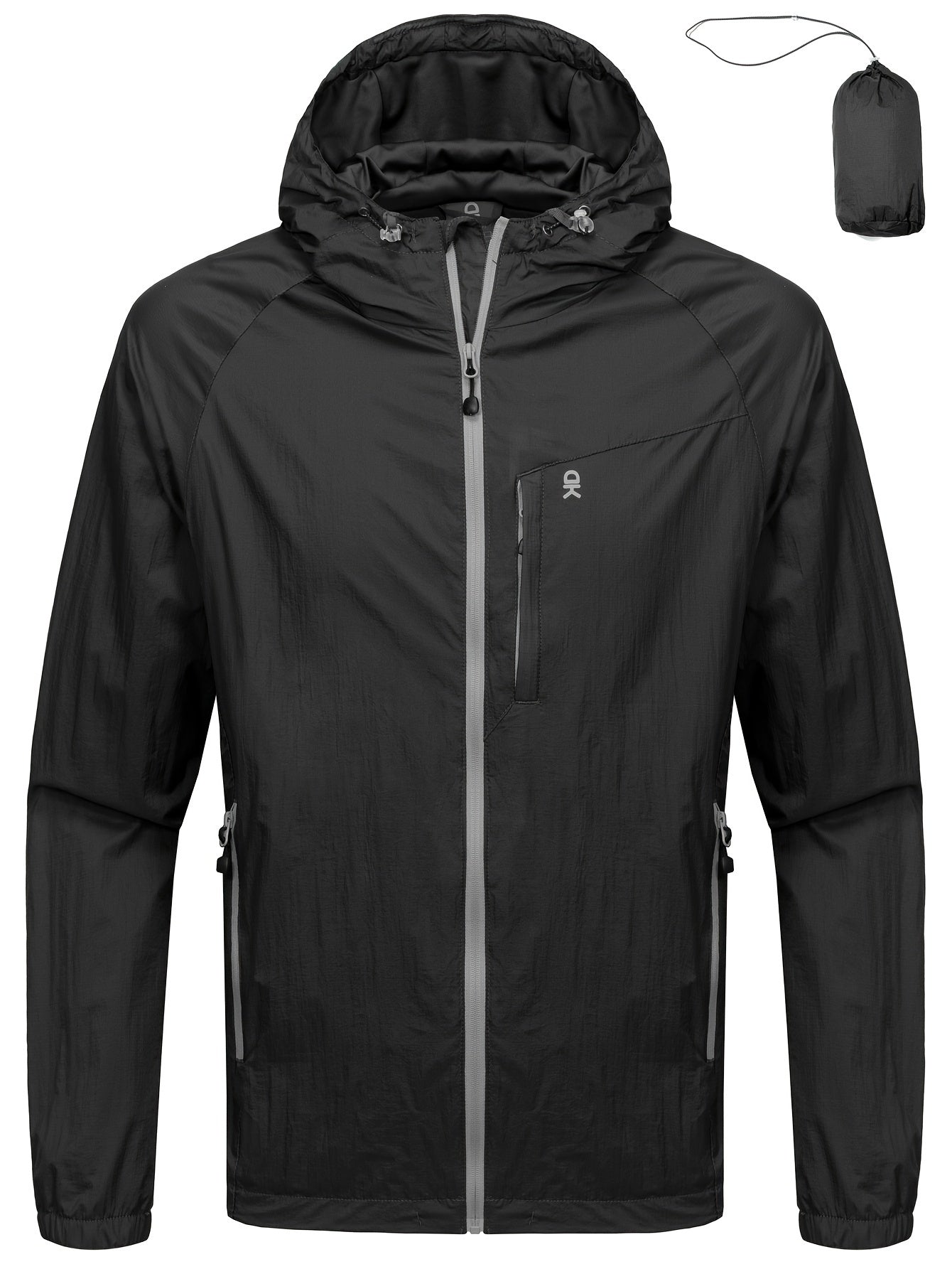Men's Casual Waterproof Hooded Windbreaker Jacket