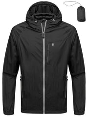 Men's Casual Waterproof Hooded Windbreaker Jacket