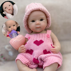 Open Mouth Full Body Silicone Bettie Reborn Girl Doll Washable Soft Touch