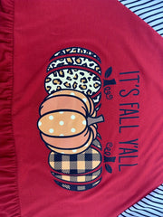 Colorblock Pumpkin Slogan Print Smock Mini Dress