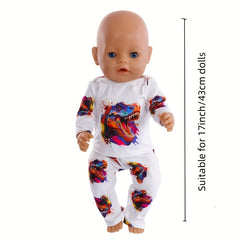 17inch Doll Clothing Unicorn Turtle Dinosaur Fashion Playhouse Toys