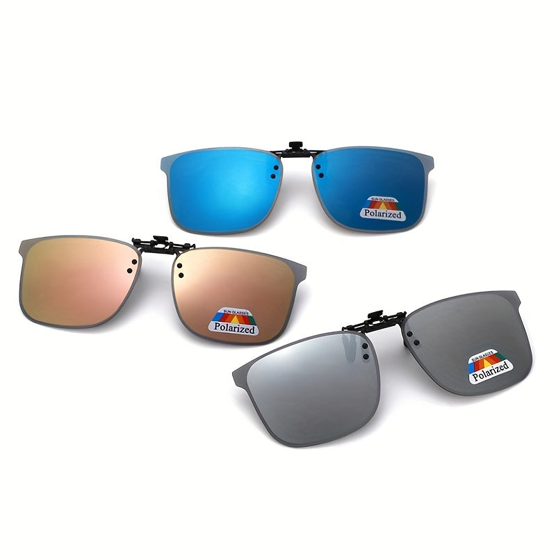 Neutral Frame Polarized Clip-on Light Lens Metal Glasses