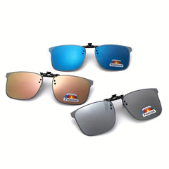 Neutral Frame Polarized Clip-on Light Lens Metal Glasses