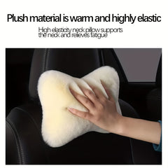 Rabbit Plush Car Headrest Pillow Set