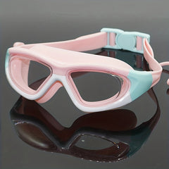 Girls' Large Frame Swim Goggles w/ Earplugs for Ages 3-12