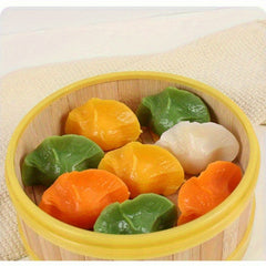 4pcs Simulated PVC Dumplings Variety Pack for Event Decor and Photography