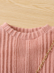 Girls Ribbed Stretch Fit Slim Dress Kids Clothes