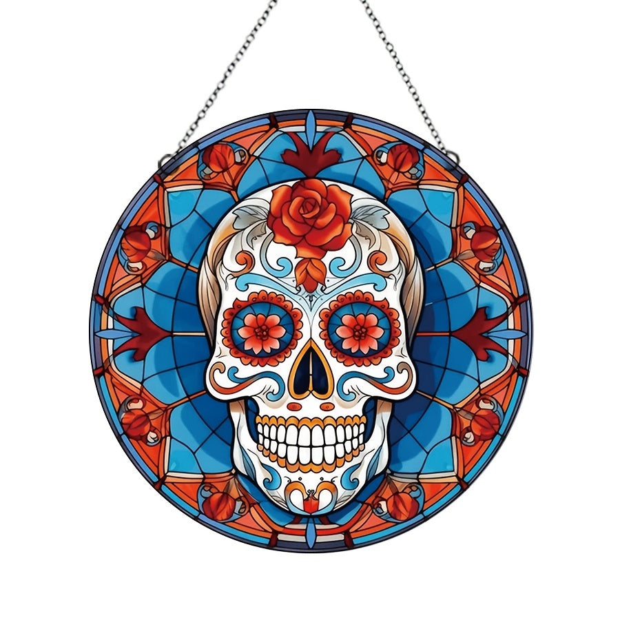 Halloween Mexican Skull Acrylic Decoration