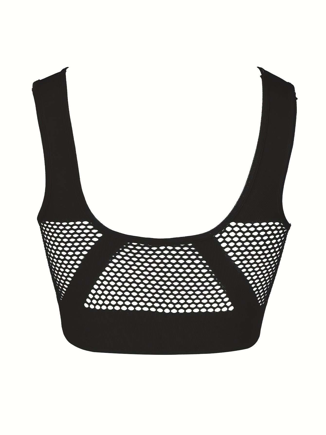 Fishnet Stitching Sports Bra Hollow Out Yoga Fitness Bra